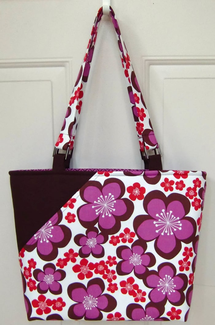 Side Back Bucket Bag/ Diagonal Cloth Bag/ Cherry - Shop Good Times