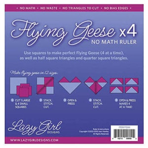 Flying Geese X 4 No Math Ruler FGX4 - 818210008002