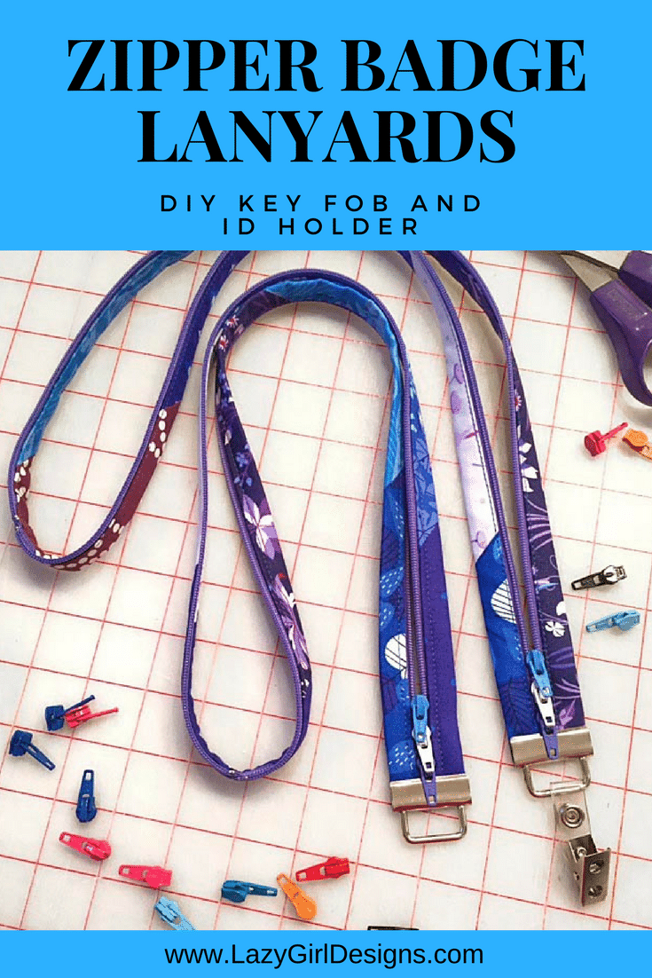 Zip Up A Cool Fobio Badge Lanyard - Lazy Girl Designs