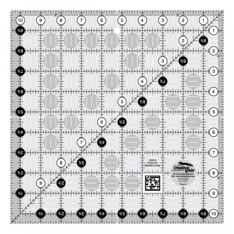 square ruler 10 12in lazy girl designs