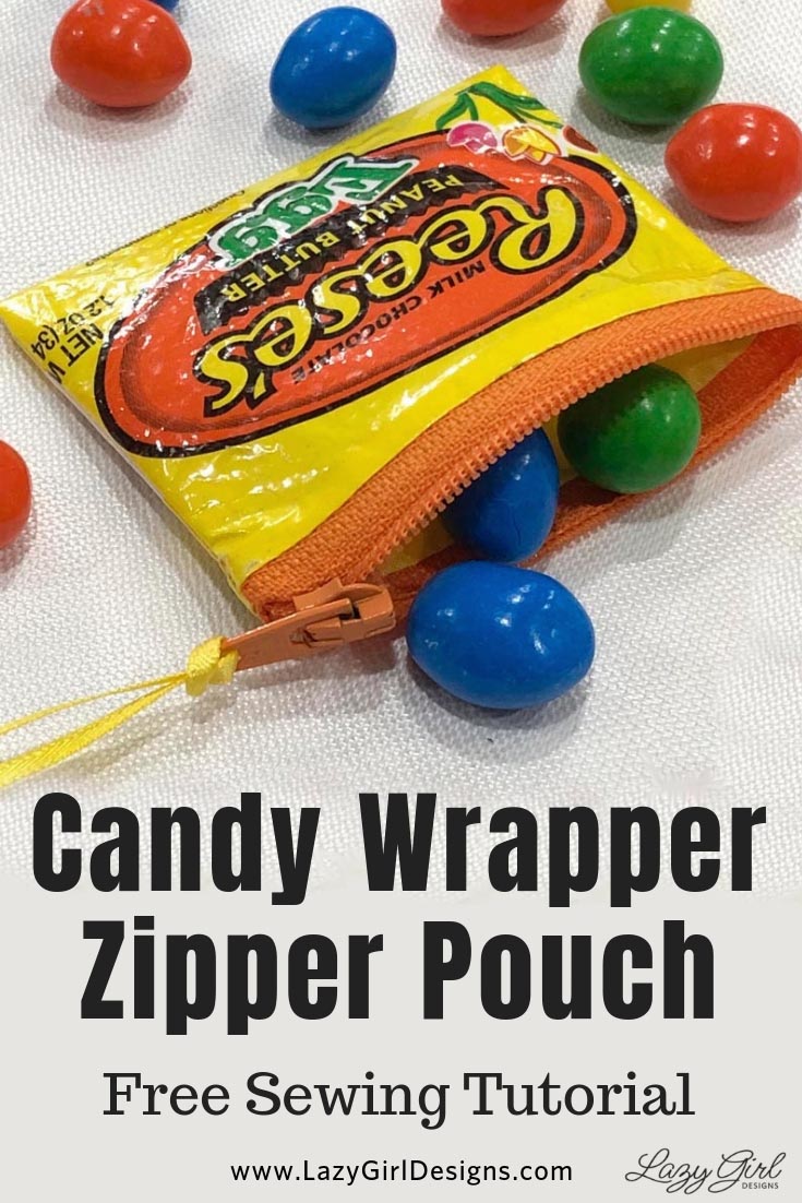 How To Make A Sweet Candy Wrapper Zipper Pouch