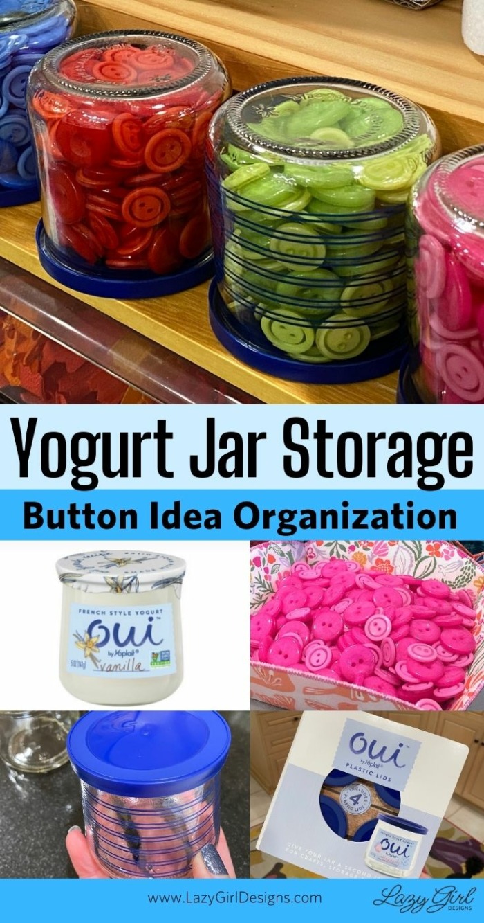 Upcycled OUI yogurt jars 