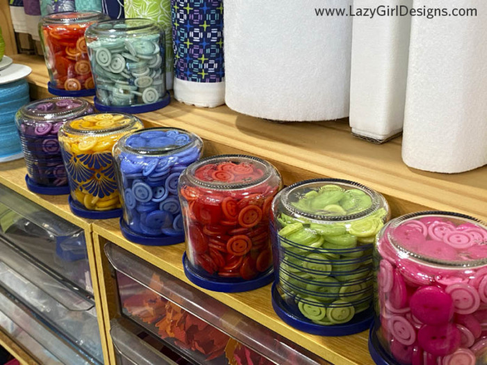 How To Upcycle Yogurt Jars Into an Easy Button Display - Lazy Girl Designs